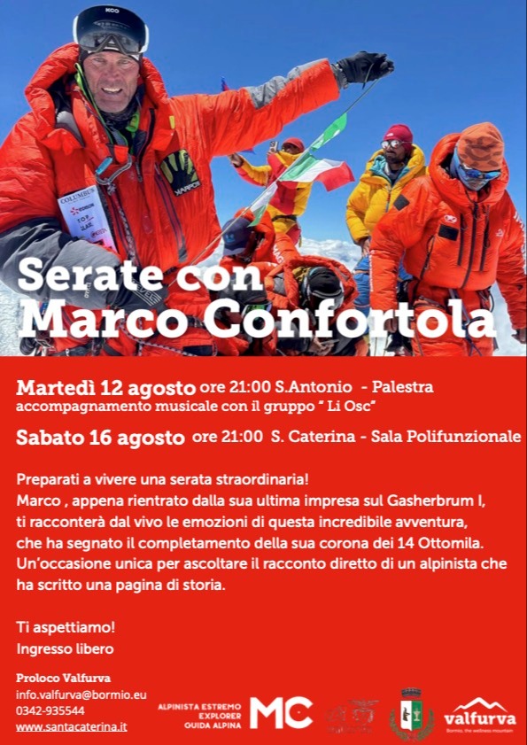Immagine Evento Serate con Marco Confortola a Valfurva | Calendario Valtellinese