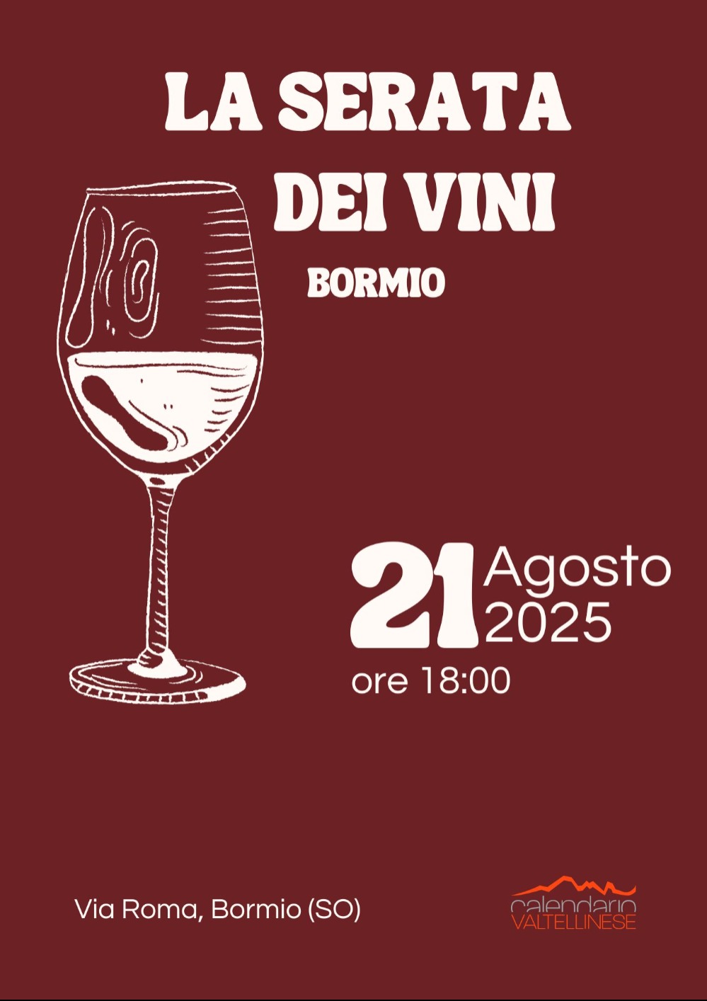 Immagine Evento La Serata dei Vini | Calendario Valtellinese