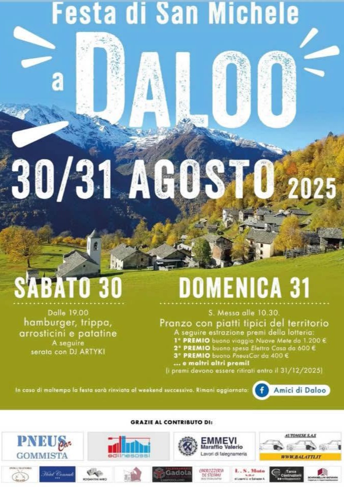 Immagine Evento Festa di San Michele | Calendario Valtellinese