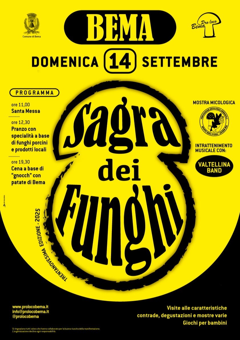 Immagine Evento Sagra dei funghi | Calendario Valtellinese