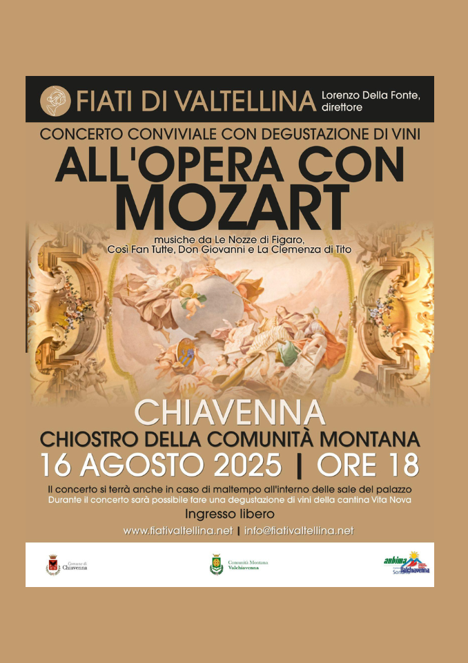 Immagine Evento All'opera con Mozart | Calendario Valtellinese