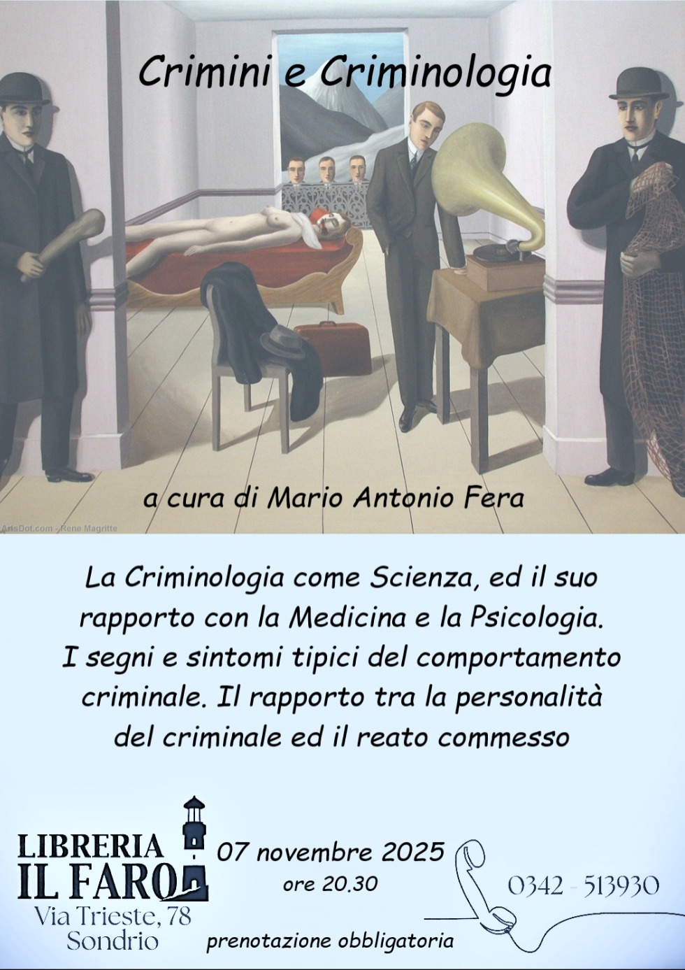 Immagine Evento Crimini e Criminologia | Calendario Valtellinese