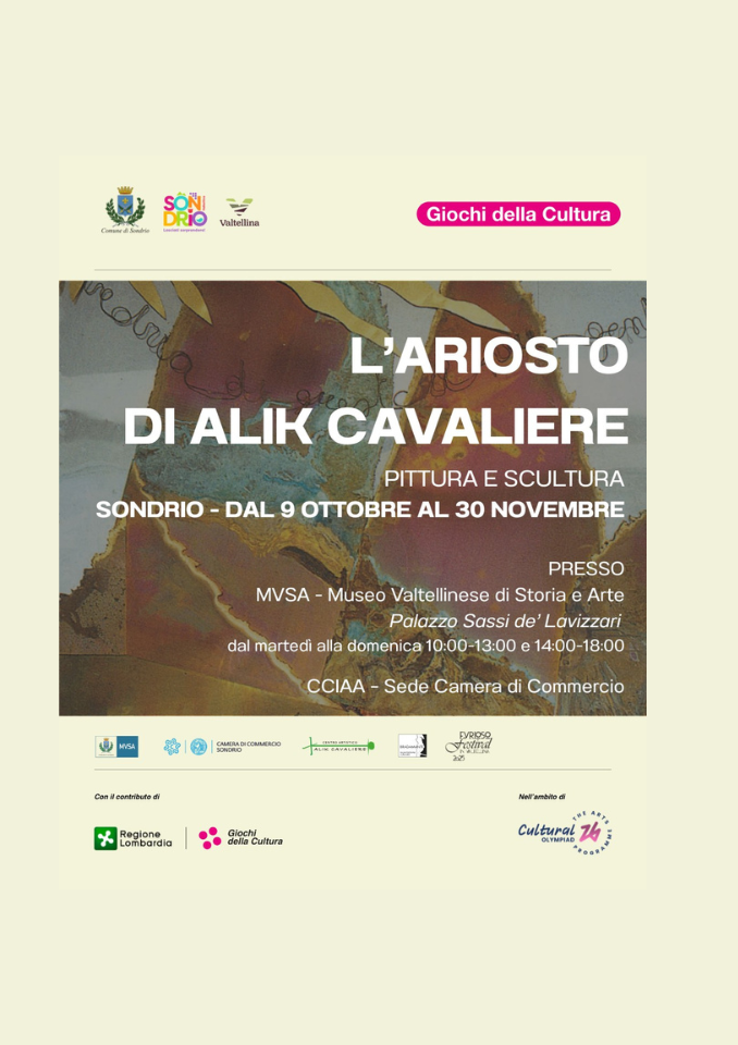 Immagine Evento Mostra L’Ariosto di Alik Cavaliere | Calendario Valtellinese