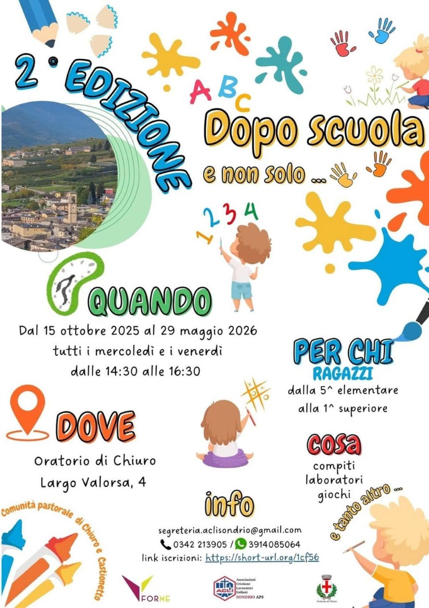 Immagine Evento Dopo scuola... e non solo | Calendario Valtellinese