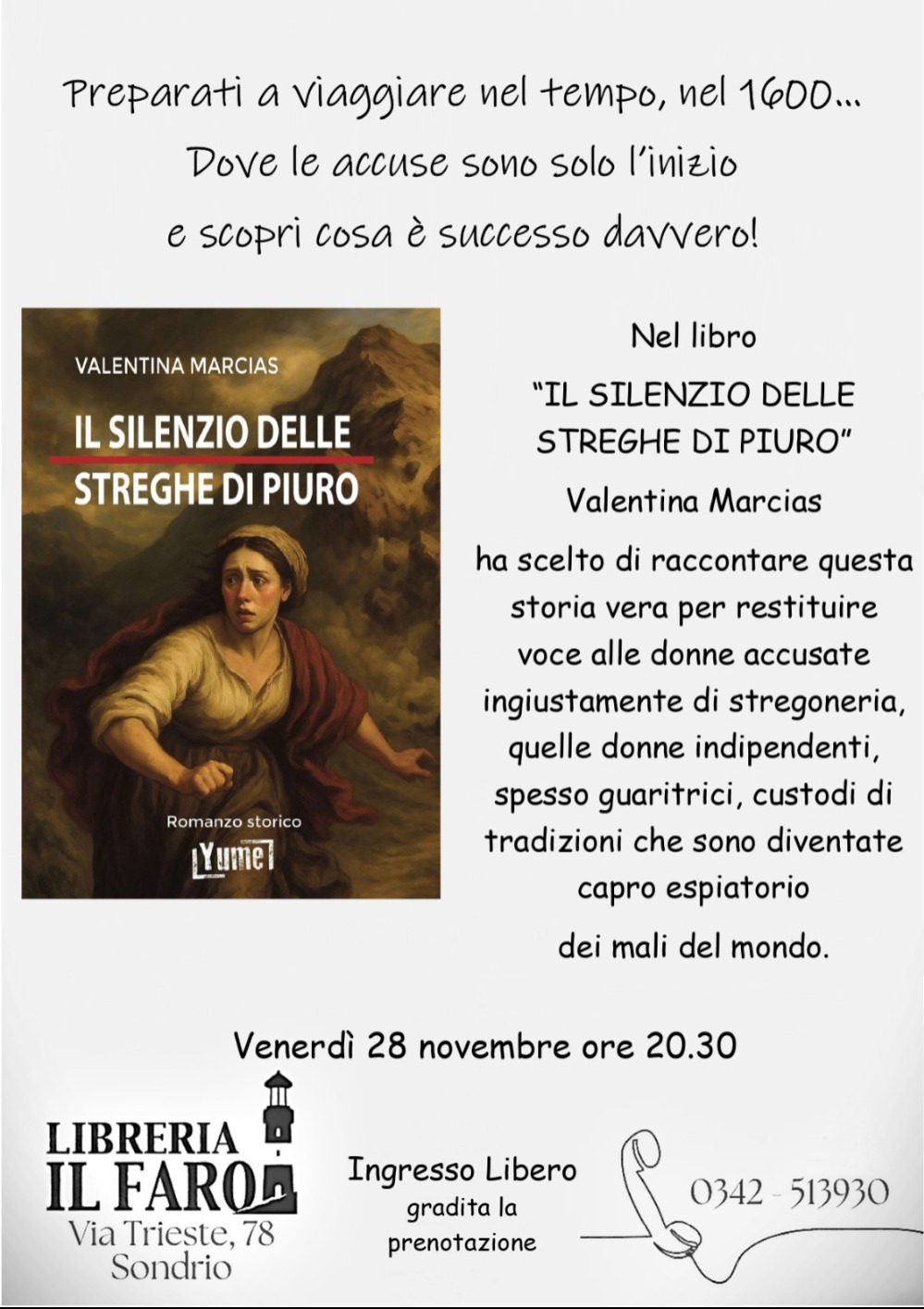 Immagine Evento Presentazione libro “Il silenzio delle streghe di Piuro” | Calendario Valtellinese