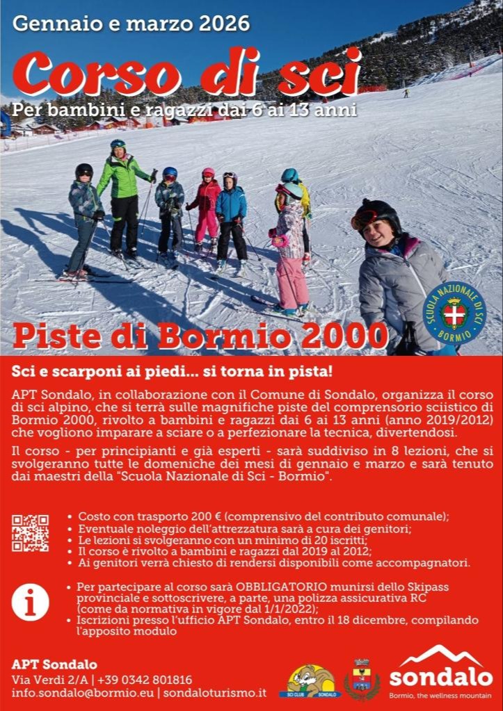 Immagine Evento Corso di sci per bambini e ragazzi | Calendario Valtellinese