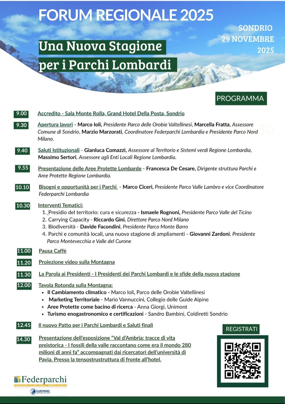 Immagine Evento Forum Regionale 2025 | Calendario Valtellinese