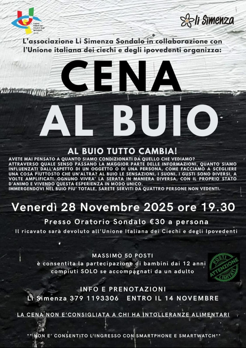 Immagine Evento Cena al buio | Calendario Valtellinese