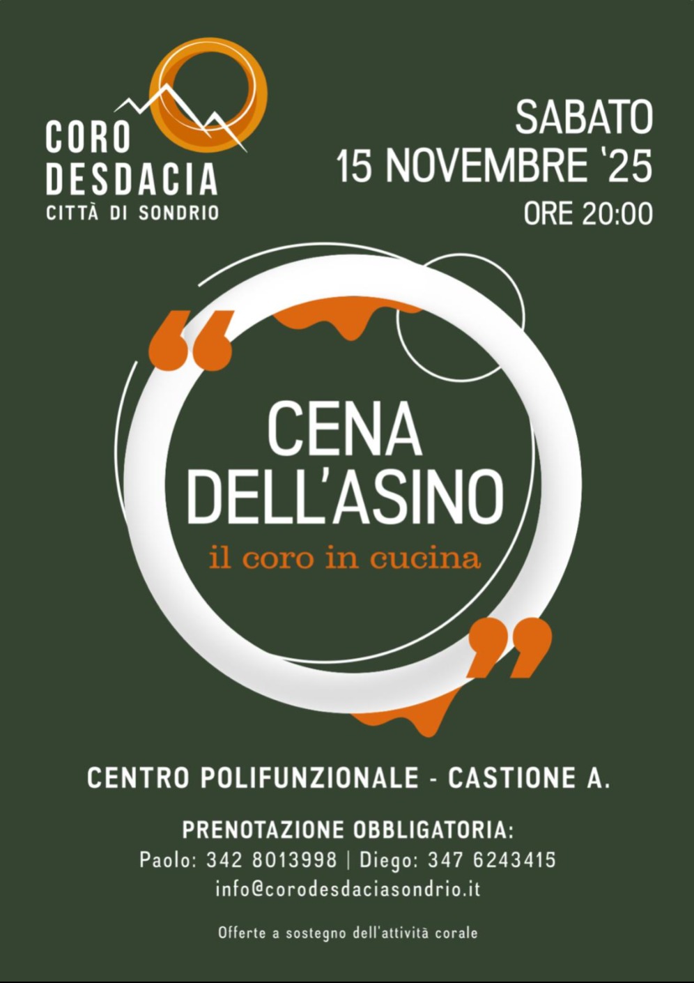 Immagine Evento Cena dell'asino | Calendario Valtellinese