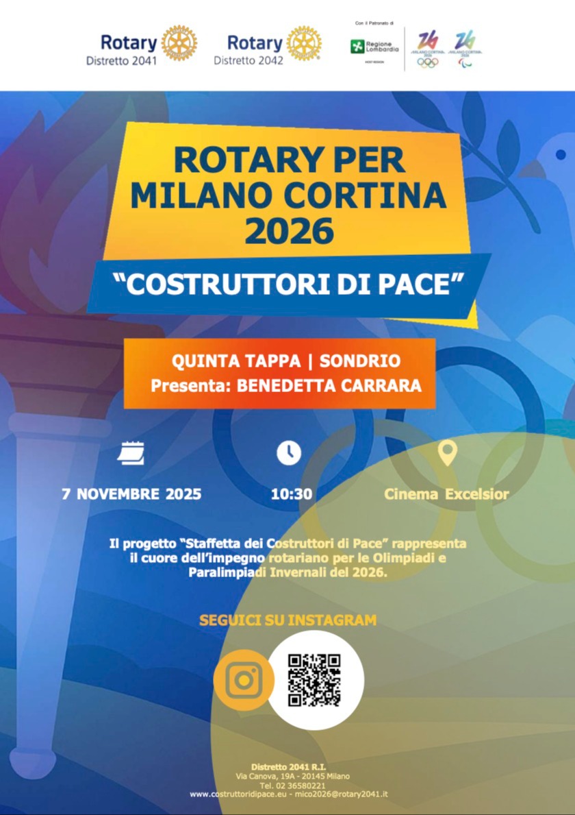 Immagine Evento Rotary per Milano Cortina 2026 | Calendario Valtellinese