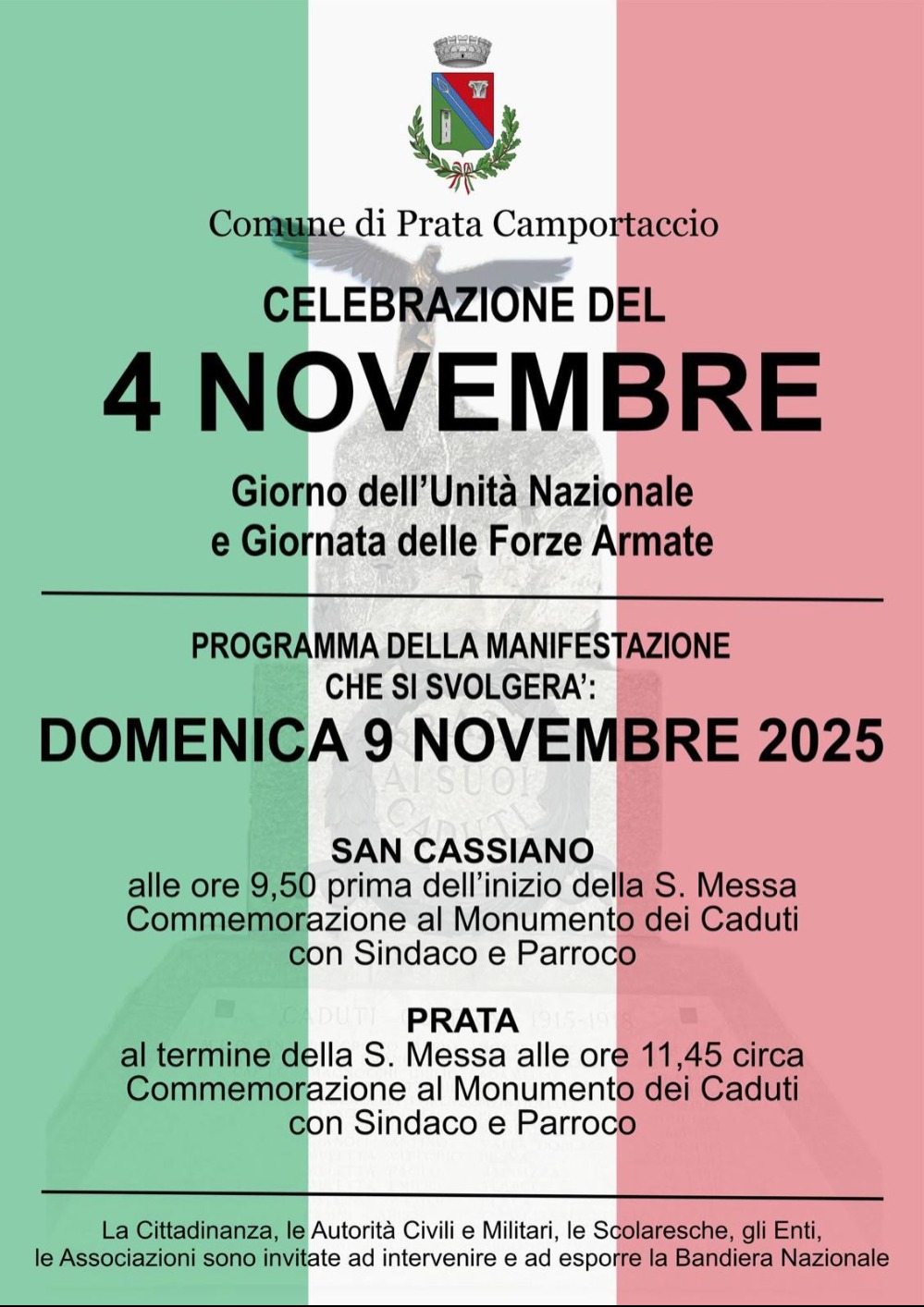 Immagine Evento Celebrazione del 4 Novembre | Calendario Valtellinese