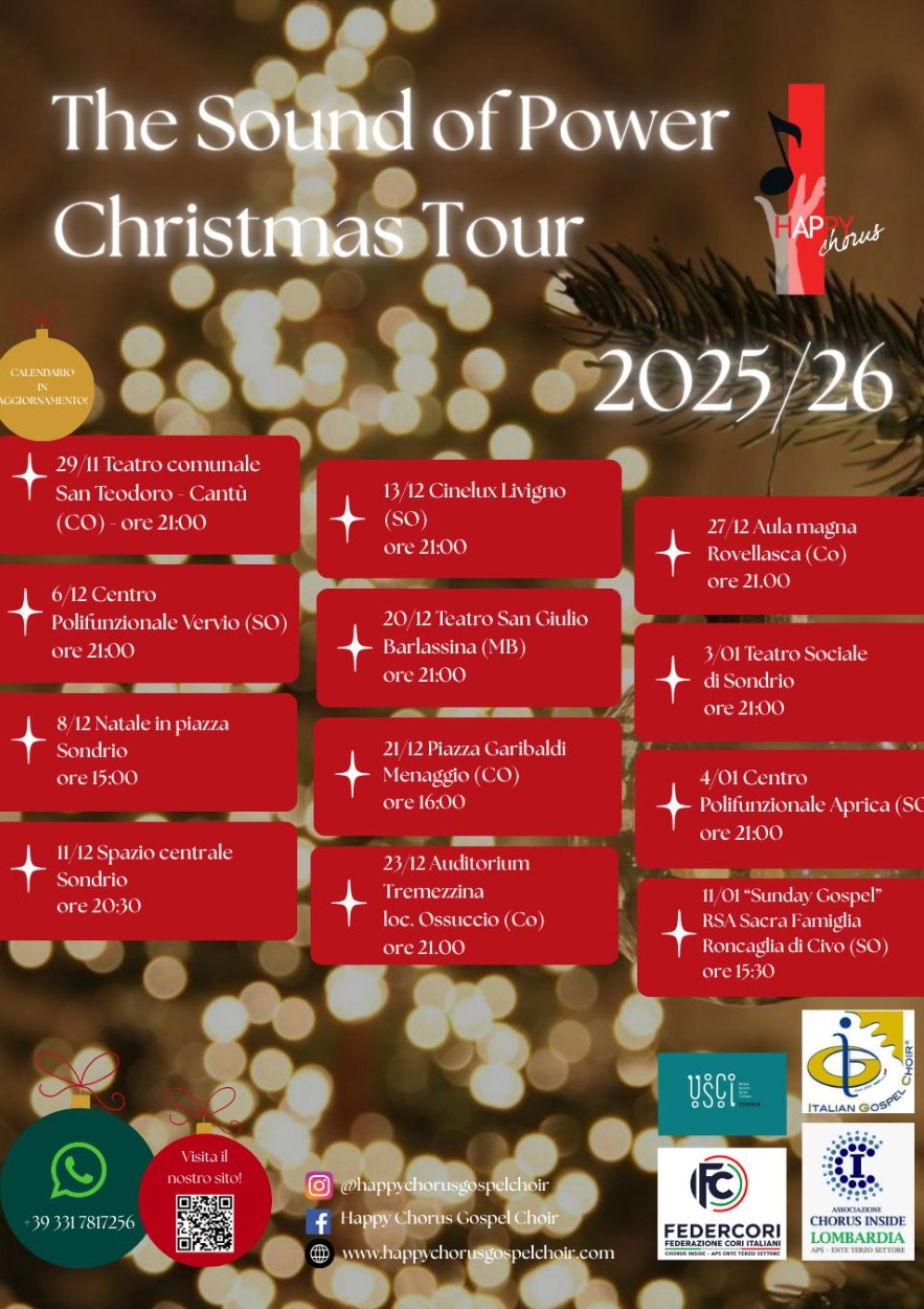 Immagine Evento The Sound of Power – Christmas Tour 2025/26 | Calendario Valtellinese