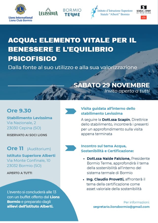 Immagine Evento Acqua: elemento vitale per il benessere e l’equilibrio psicofisico | Calendario Valtellinese
