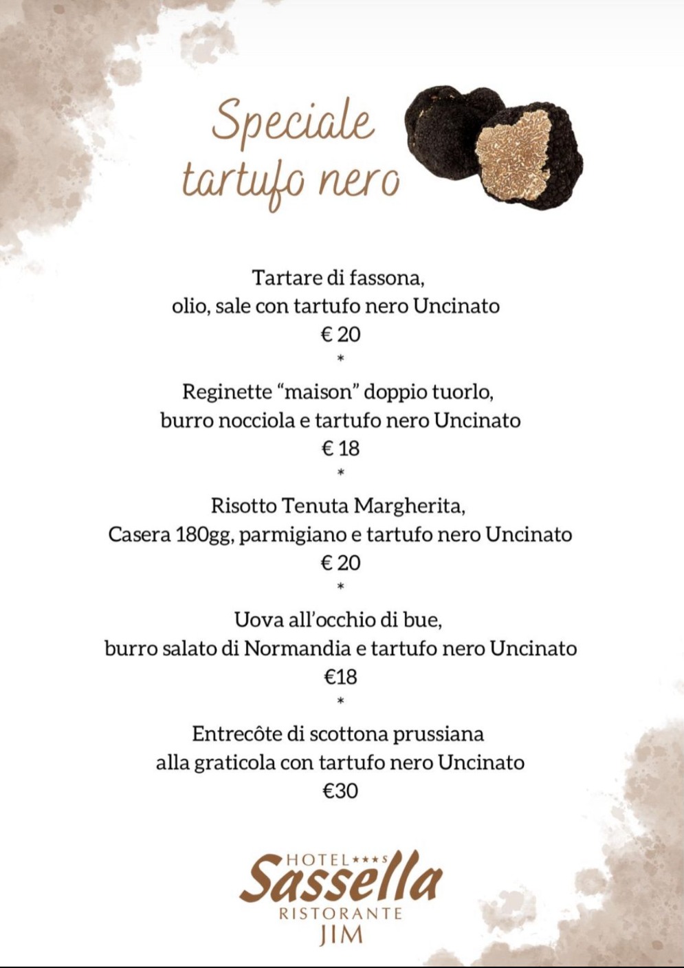 Immagine Evento Speciale tartufo al Ristorante Jim | Calendario Valtellinese