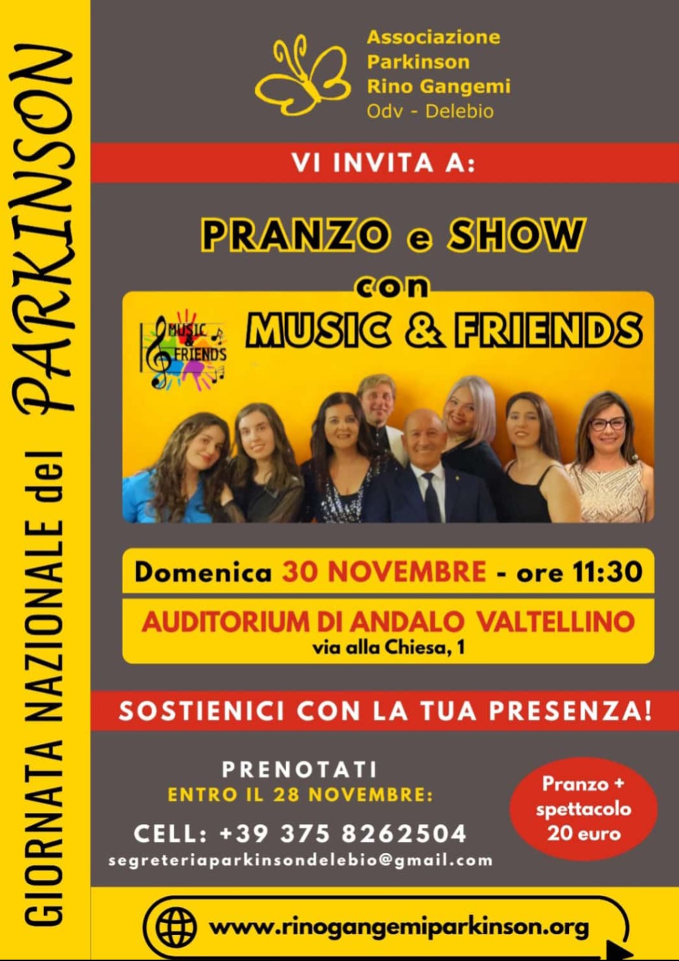 Immagine Evento Giornata nazionale del Parkinson | Calendario Valtellinese