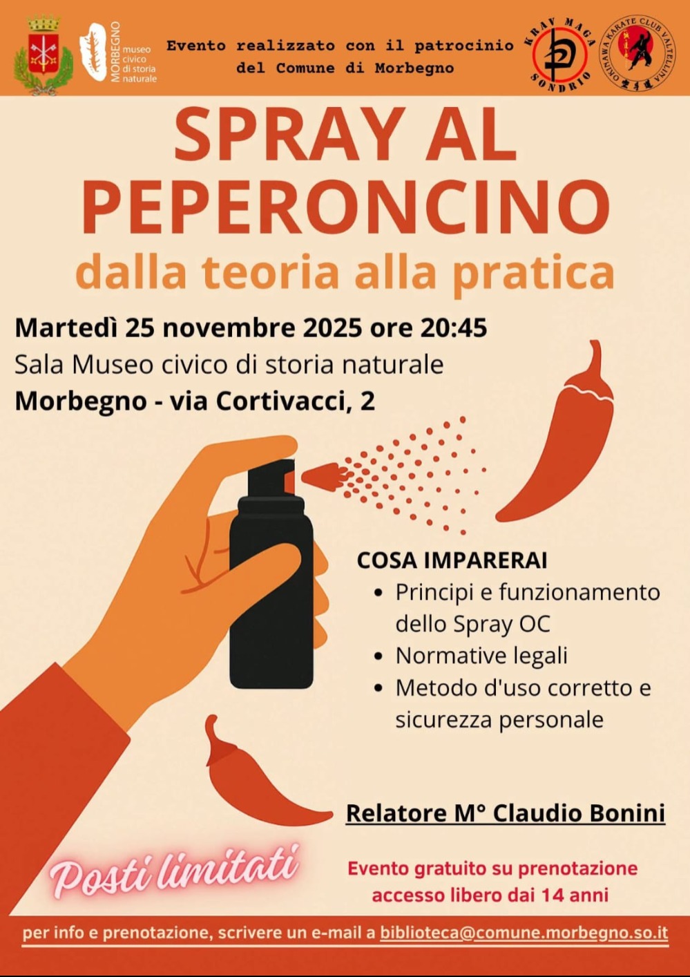 Immagine Evento Spray al peperoncino, dalla teoria alla pratica | Calendario Valtellinese