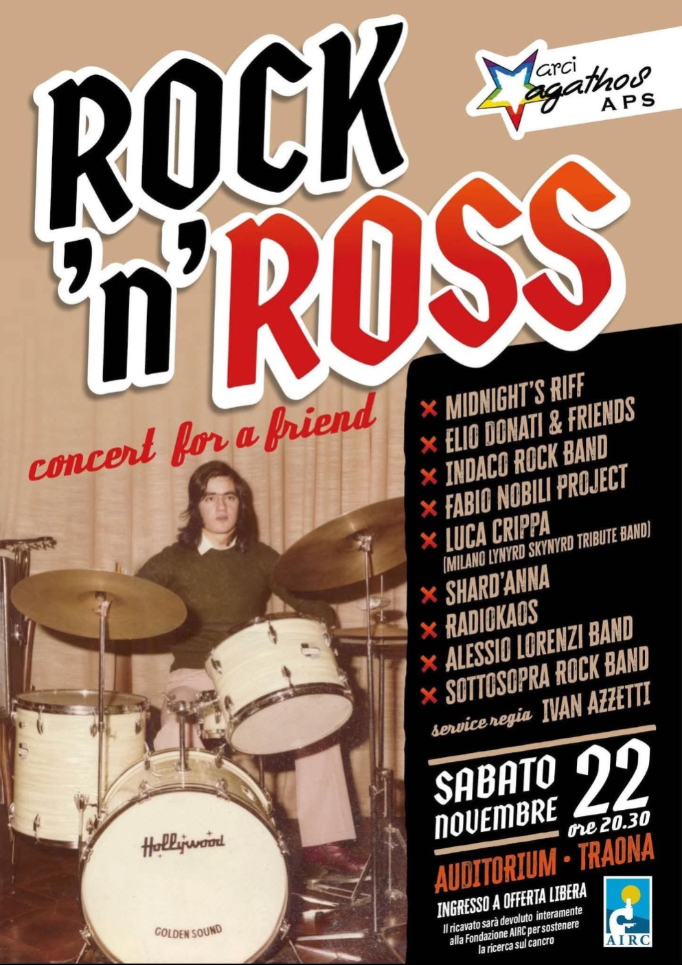 Immagine Evento Rock ’n’ Ross  Concert for a Friend | Calendario Valtellinese