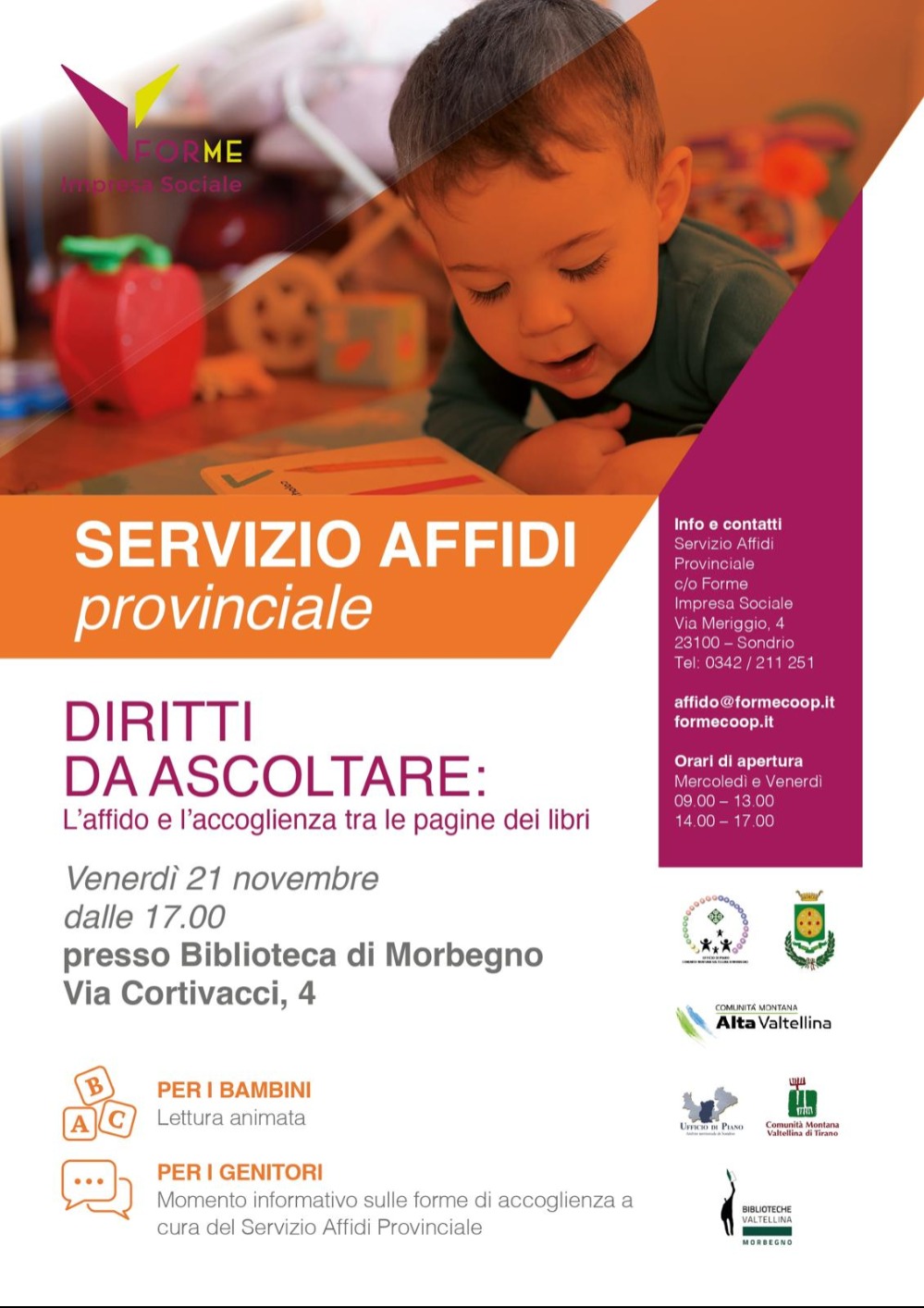 Immagine Evento Servizio Affidi Provinciale | Calendario Valtellinese