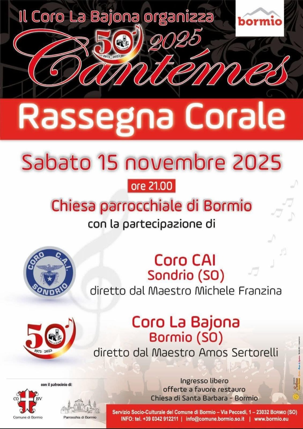 Immagine Evento Cantémes Rassegna Corale | Calendario Valtellinese