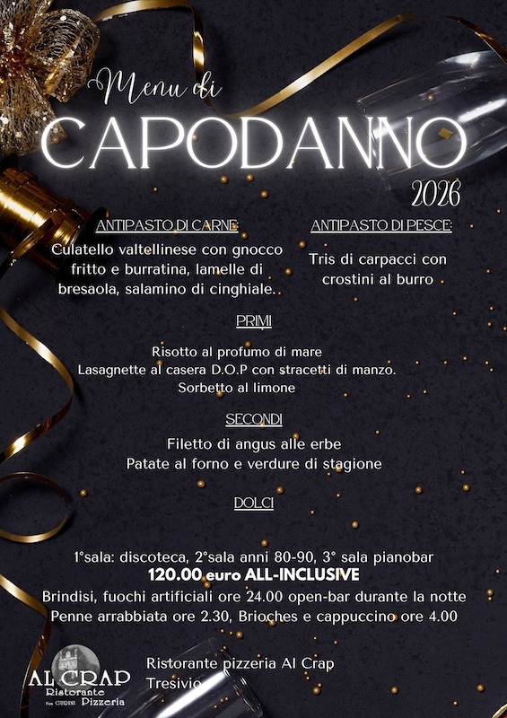 Immagine Evento Capodanno 2026 Al Crap | Calendario Valtellinese
