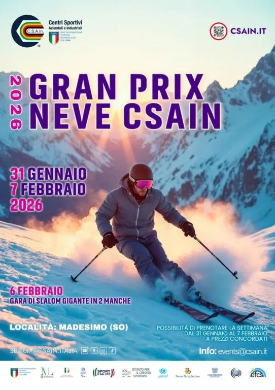 Immagine Evento Gran Prix Neve CSAIN 2026 | Calendario Valtellinese