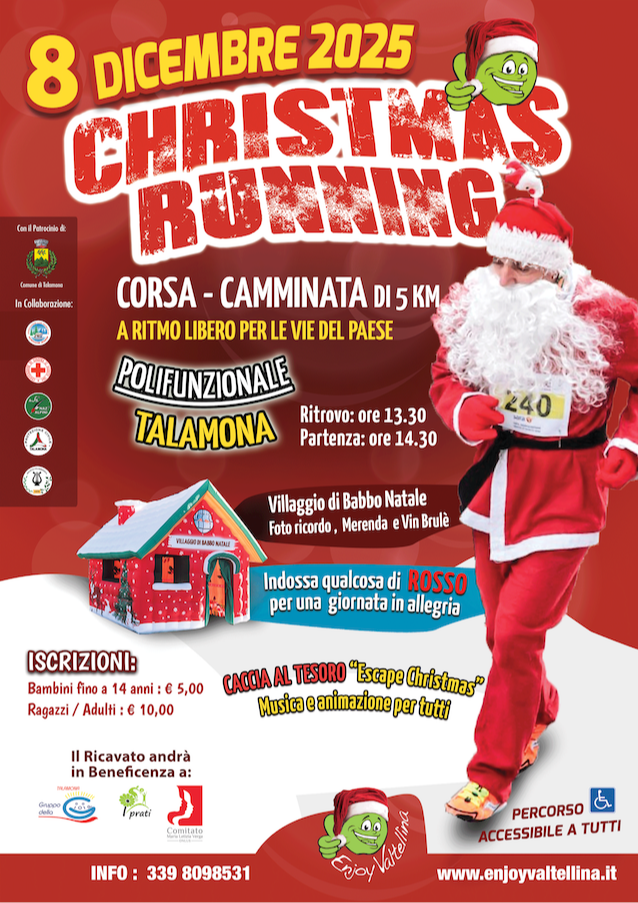 Immagine Evento Christmas Running 2025 | Calendario Valtellinese