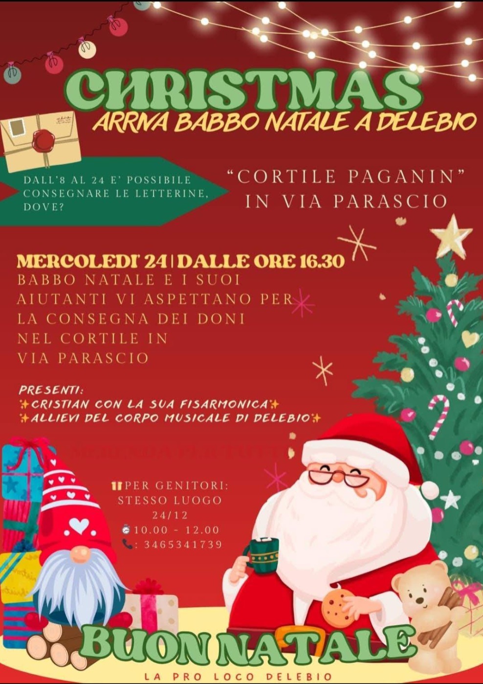 Immagine Evento Arriva Babbo Natale a Delebio | Calendario Valtellinese