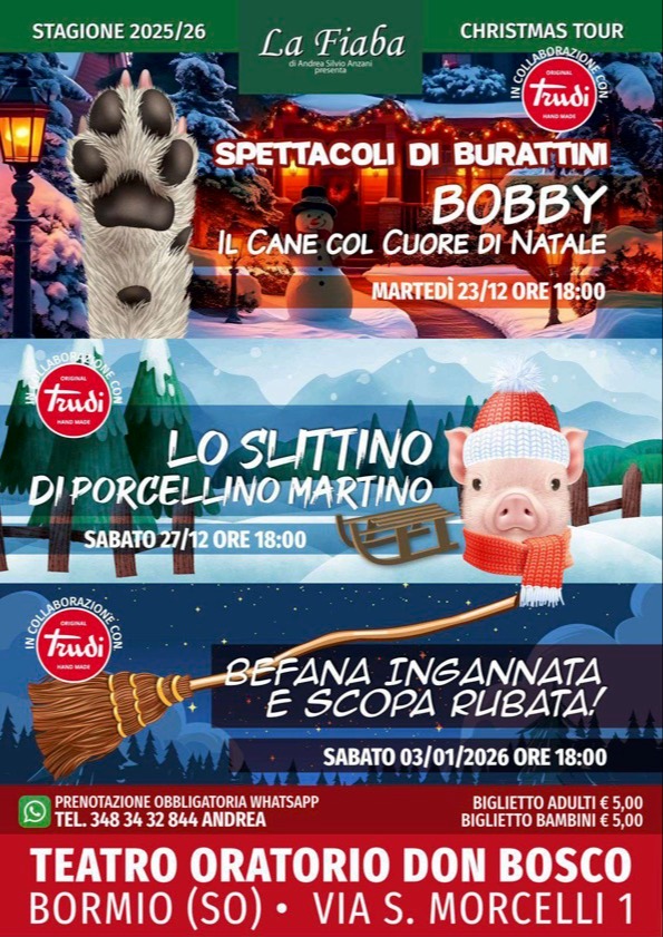 Immagine Evento Spettacoli di burattini per famiglie | Calendario Valtellinese