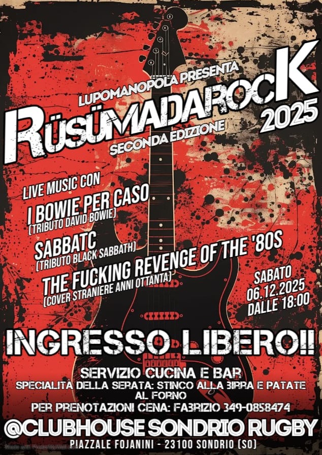 Immagine Evento RüsümadaRock 2025 | Calendario Valtellinese