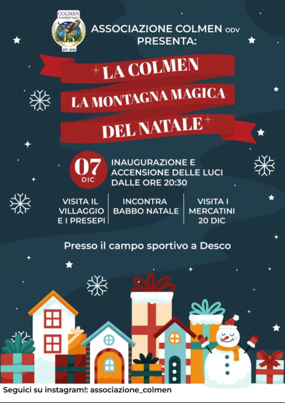 Immagine Evento La Colmen, la montagna magica del Natale | Calendario Valtellinese