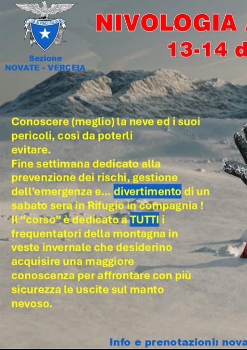 Immagine Evento Nivologia all'Alpe Piazza | Calendario Valtellinese