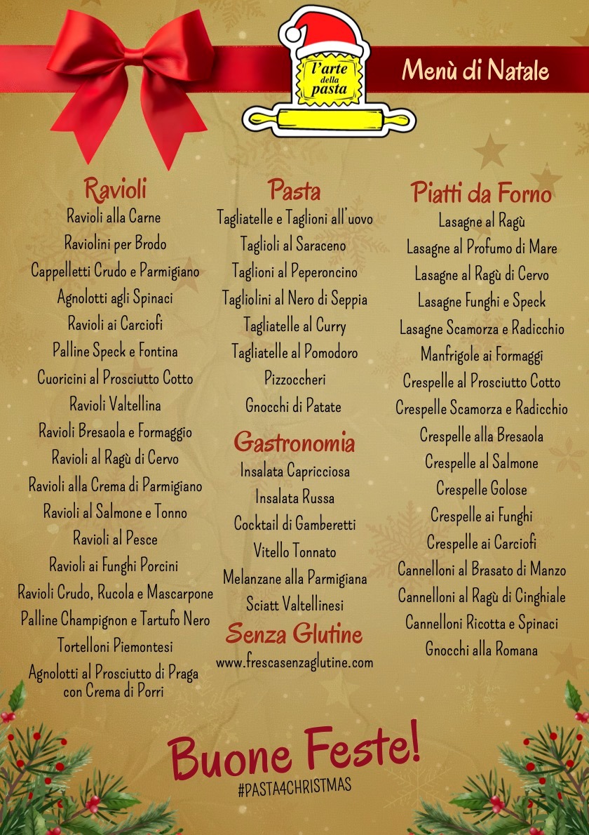 Immagine Evento Menù delle Feste all'Arte della Pasta | Calendario Valtellinese