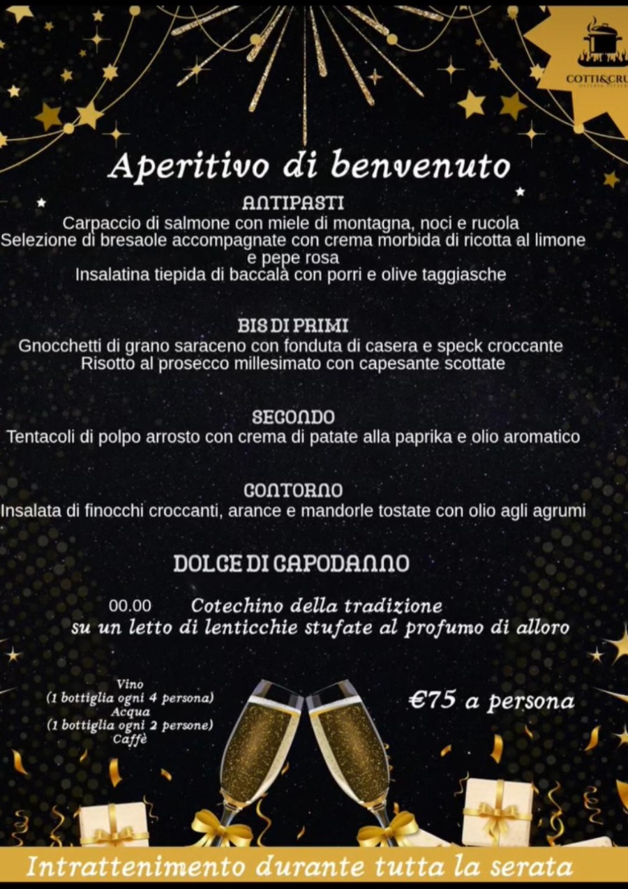 Immagine Evento Capodanno 2026 da Cotti&Crudi | Calendario Valtellinese