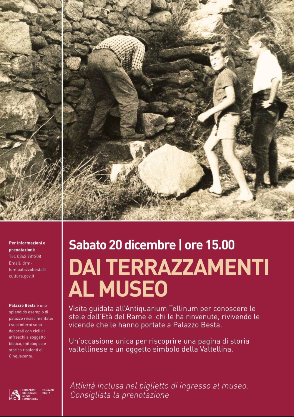 Immagine Evento Dai terrazzamenti al museo | Calendario Valtellinese