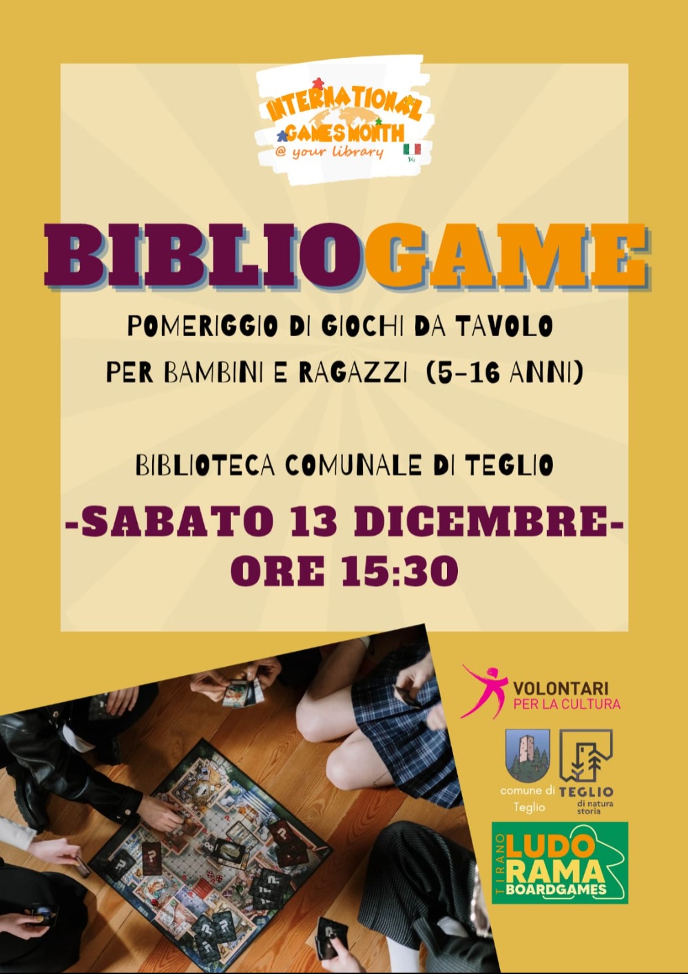 Immagine Evento Bibliotegame | Calendario Valtellinese