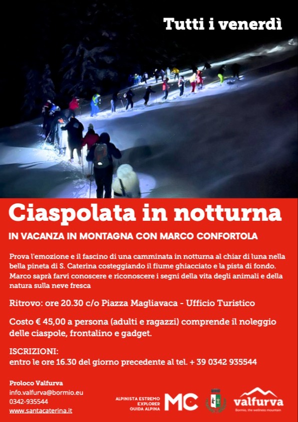 Immagine Evento Ciaspolata in notturna con Marco Confortola | Calendario Valtellinese