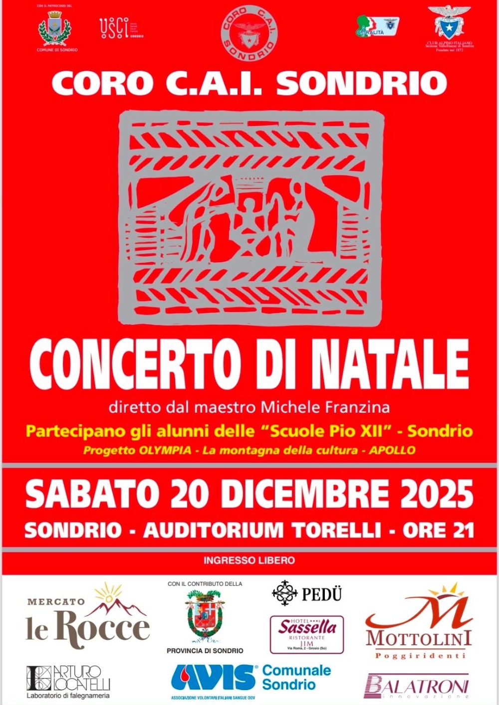 Immagine Evento Concerto di Natale Coro CAI Sondrio | Calendario Valtellinese