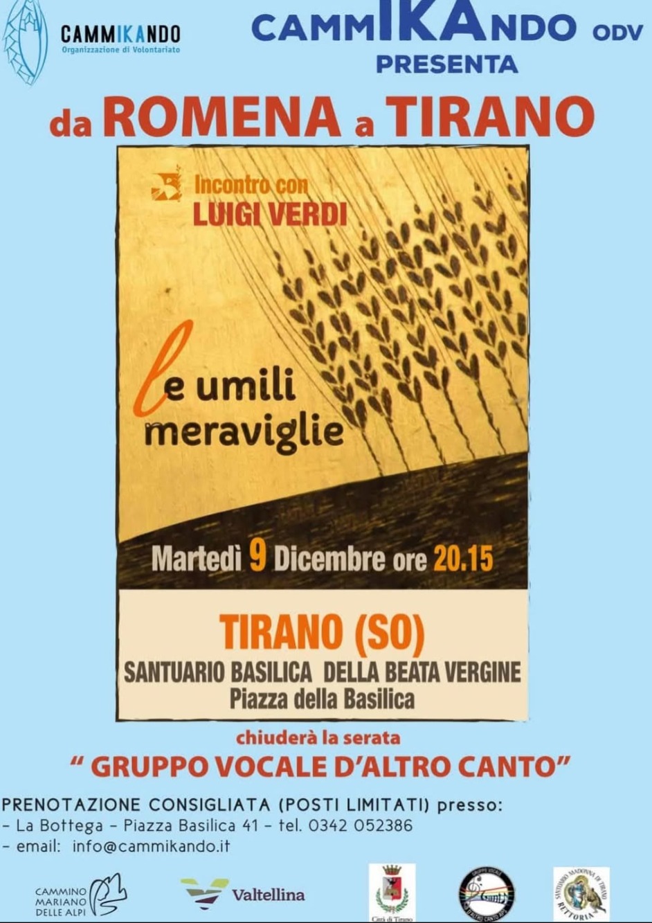 Immagine Evento Da Romena a Tirano | Calendario Valtellinese