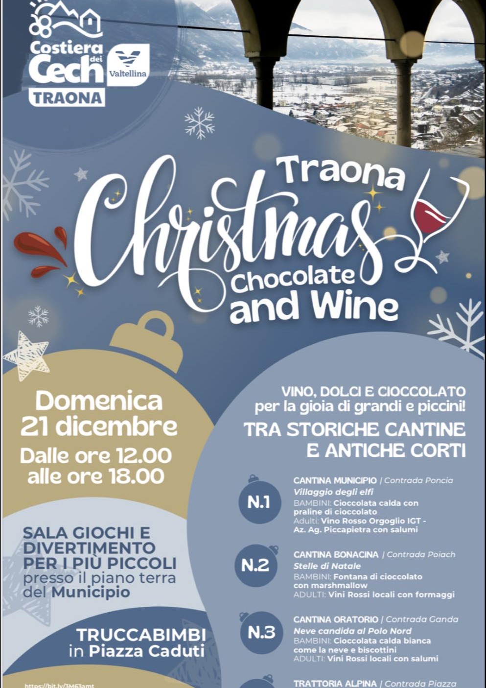 Immagine Evento Traona Christmas Chocolate and Wine | Calendario Valtellinese
