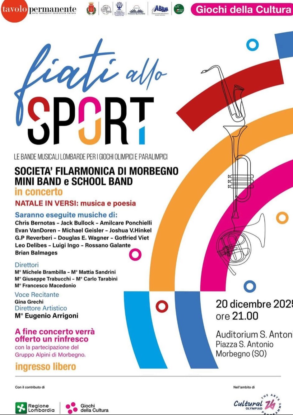 Immagine Evento Fiati allo sport | Calendario Valtellinese