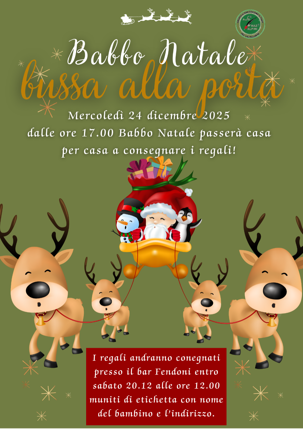Immagine Evento Babbo Natale bussa alla porta | Calendario Valtellinese