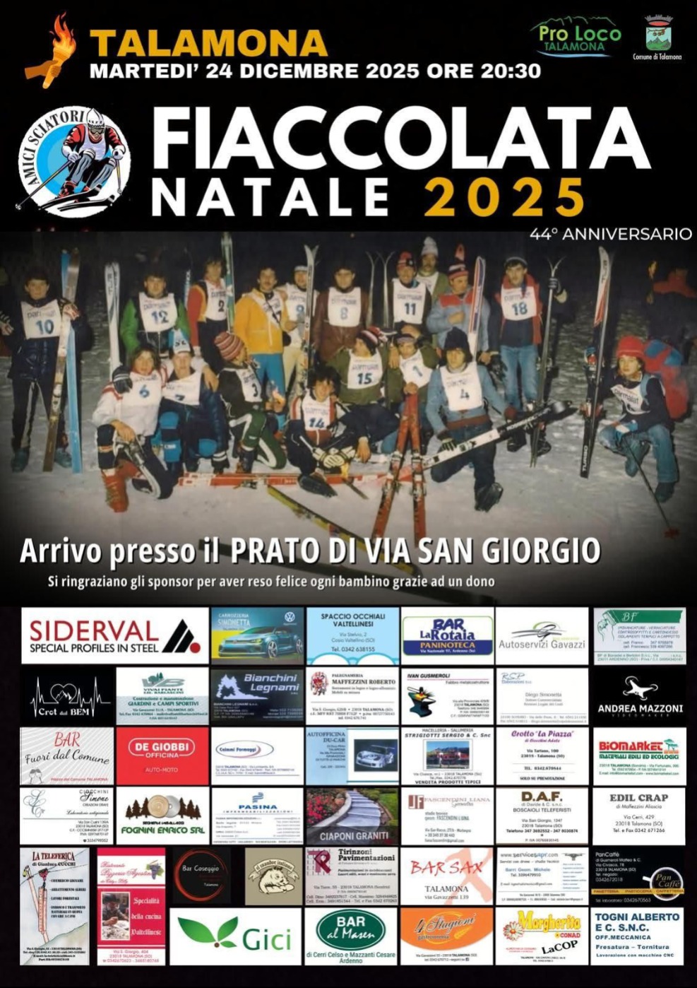 Immagine Evento Fiaccolata di Natale 2025 a Talamona | Calendario Valtellinese
