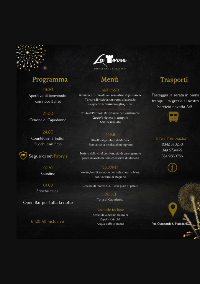 Immagine Evento Capodanno alla Torre | Calendario Valtellinese
