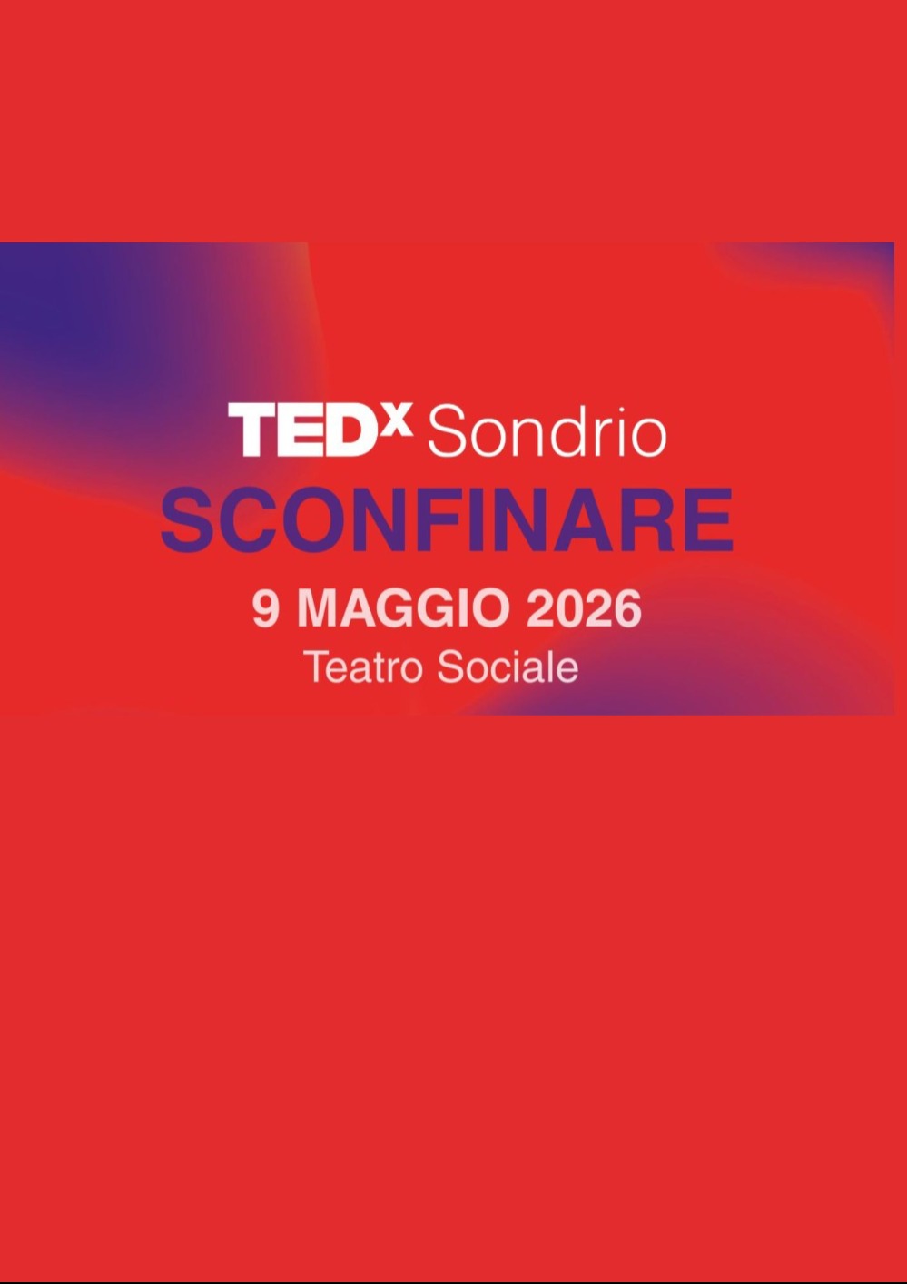 Immagine Evento TEDxSondrio 2026 | Calendario Valtellinese