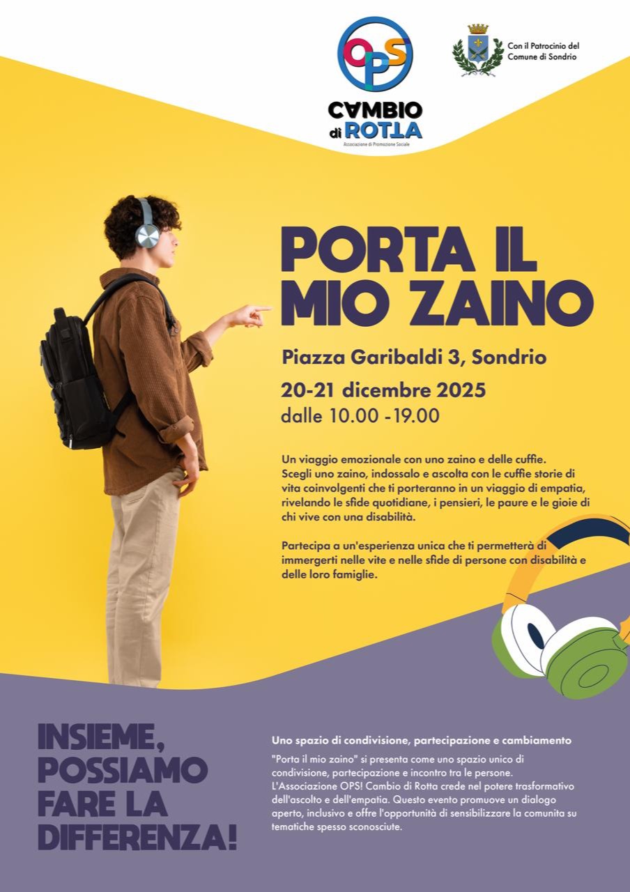 Immagine Evento Porta il mio zaino 2025 | Calendario Valtellinese