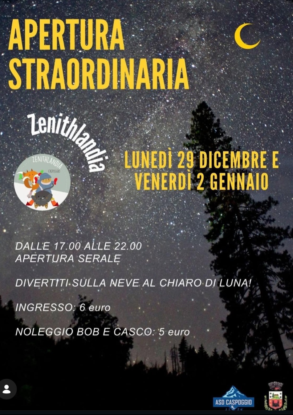 Immagine Evento Apertura straordinaria Zenithlandia | Calendario Valtellinese