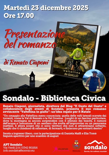 Immagine Evento Presentazione del romanzo “Valtellina in giallo” – Sondalo | Calendario Valtellinese