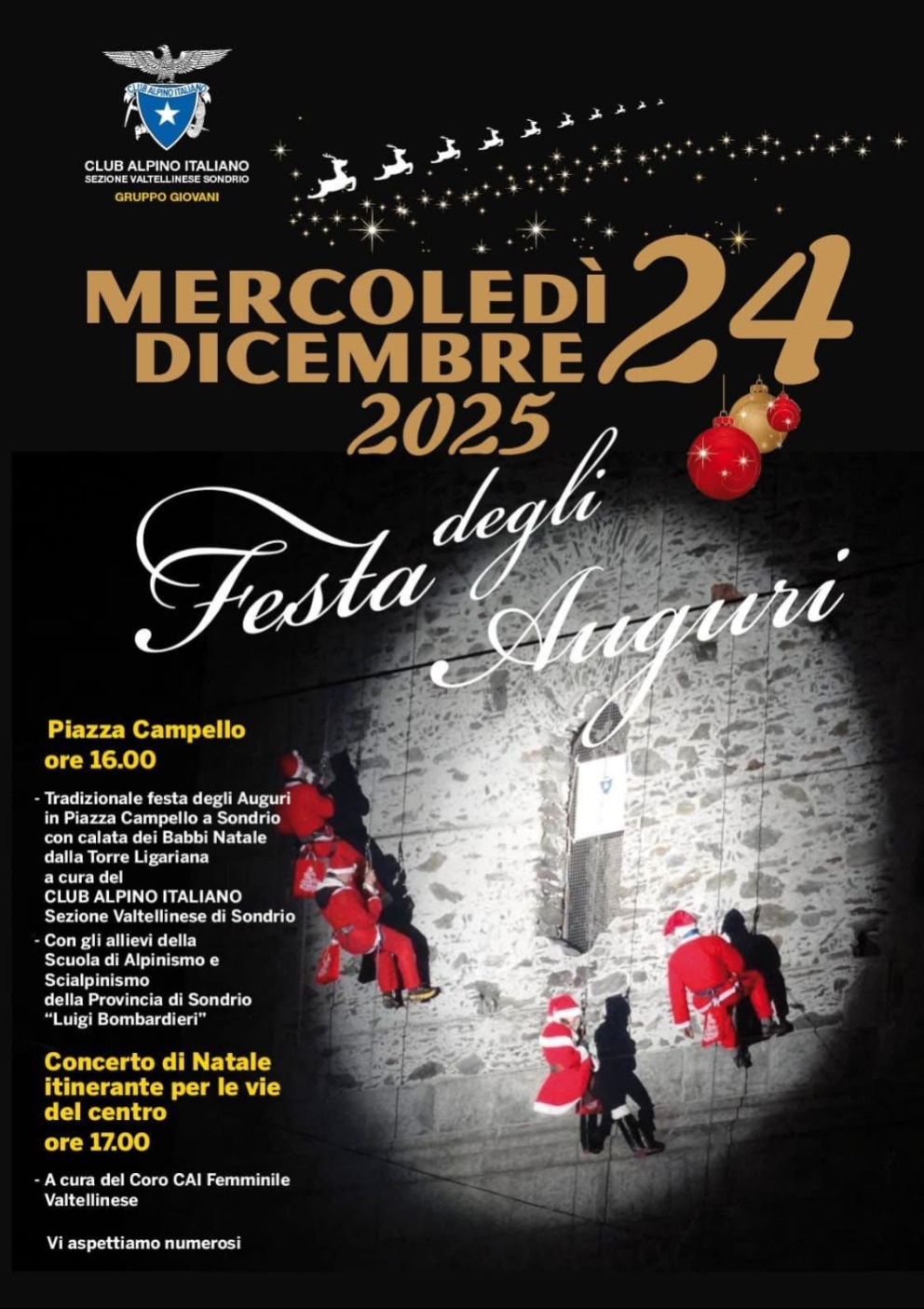 Immagine Evento Festa degli Auguri del CAI | Calendario Valtellinese