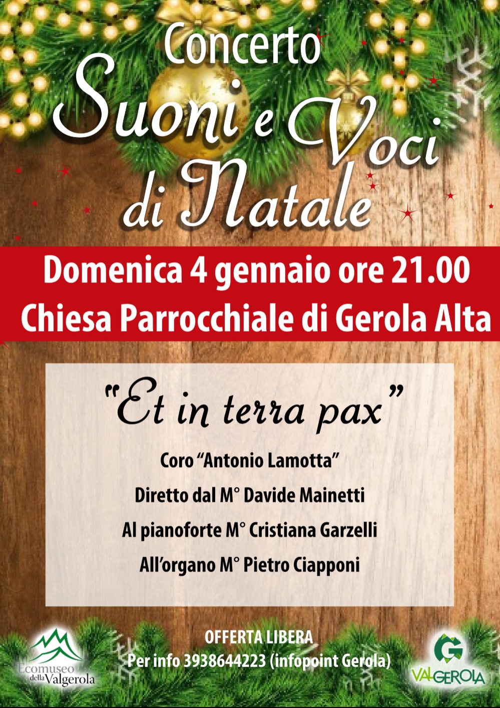 Immagine Evento Concerto “Suoni e Voci di Natale” | Calendario Valtellinese