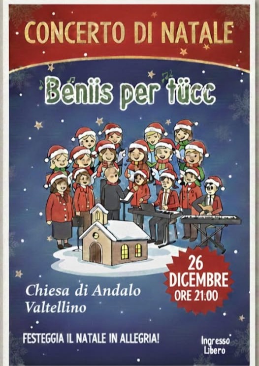 Immagine Evento Concerto di Natale “Béniis per tücc” | Calendario Valtellinese